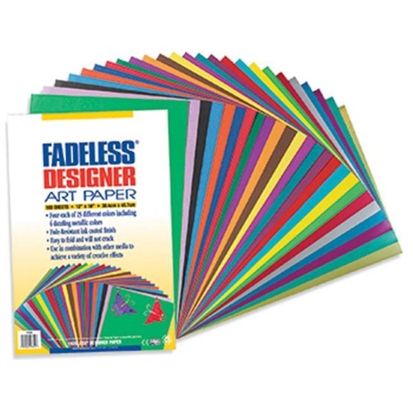 Pacon Corporation Pacon Corporation PAC57650 Fadeless Designer Paper Assorted 12X18 100 Sheets PAC57650